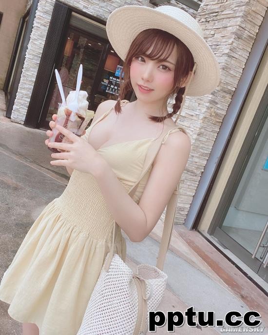 人气coser转职写真女优 Enako超凉爽海边泳装照！