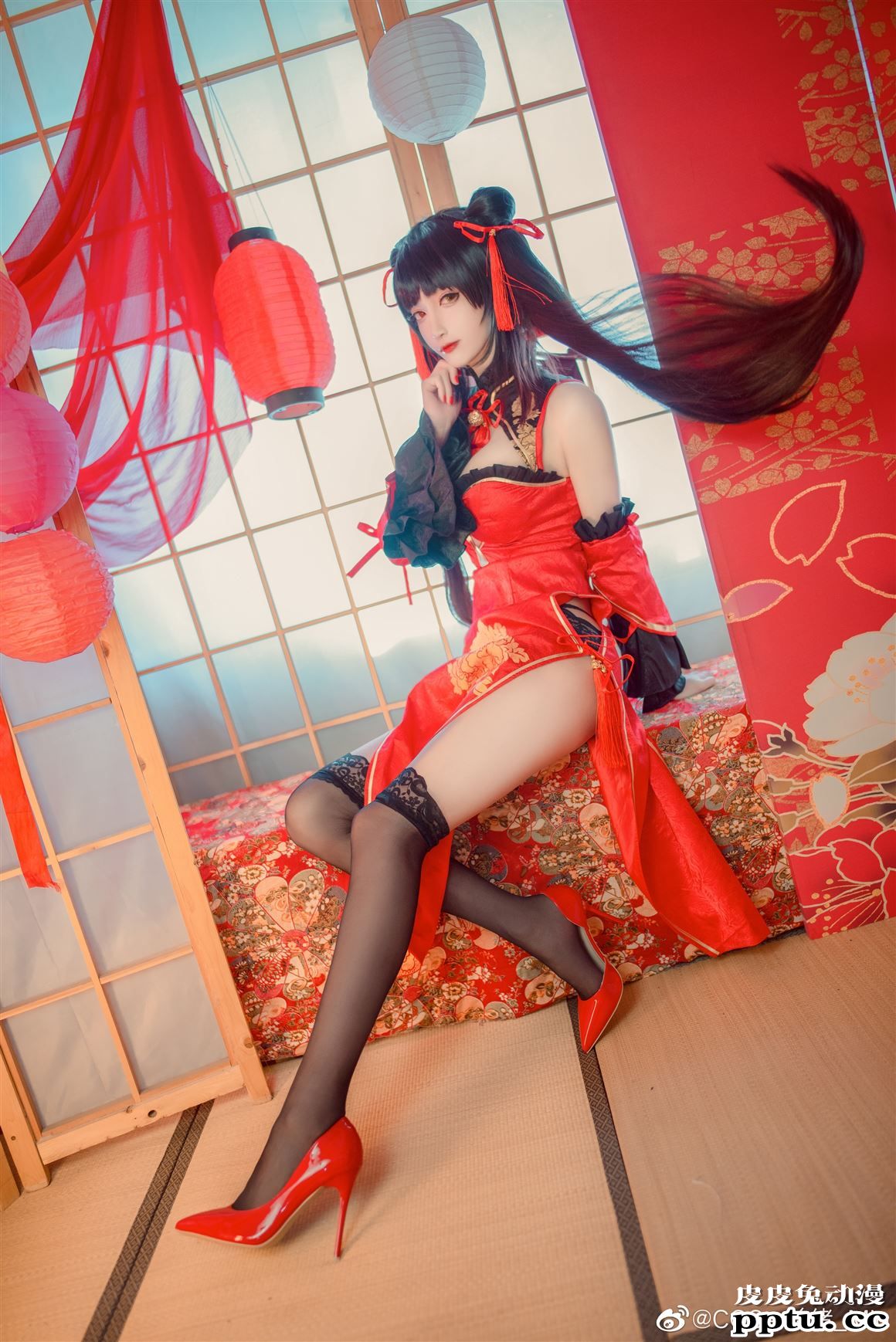 《约会大作战》时崎狂三性感旗袍Cosplay【CN:COSer美绪_Mio】