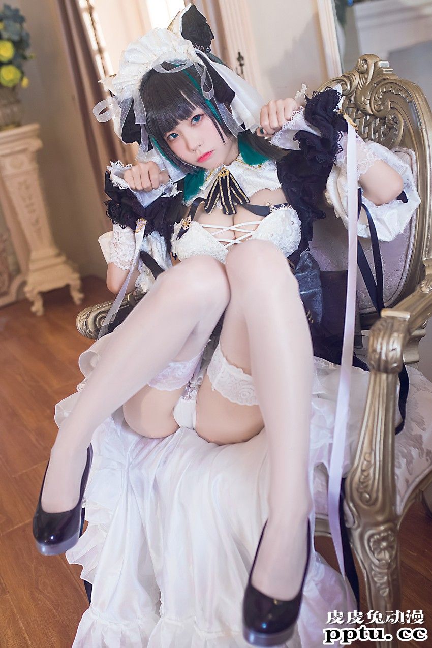 coser水淼aqua碧蓝航线柴郡美腿Cosplay诱惑美图